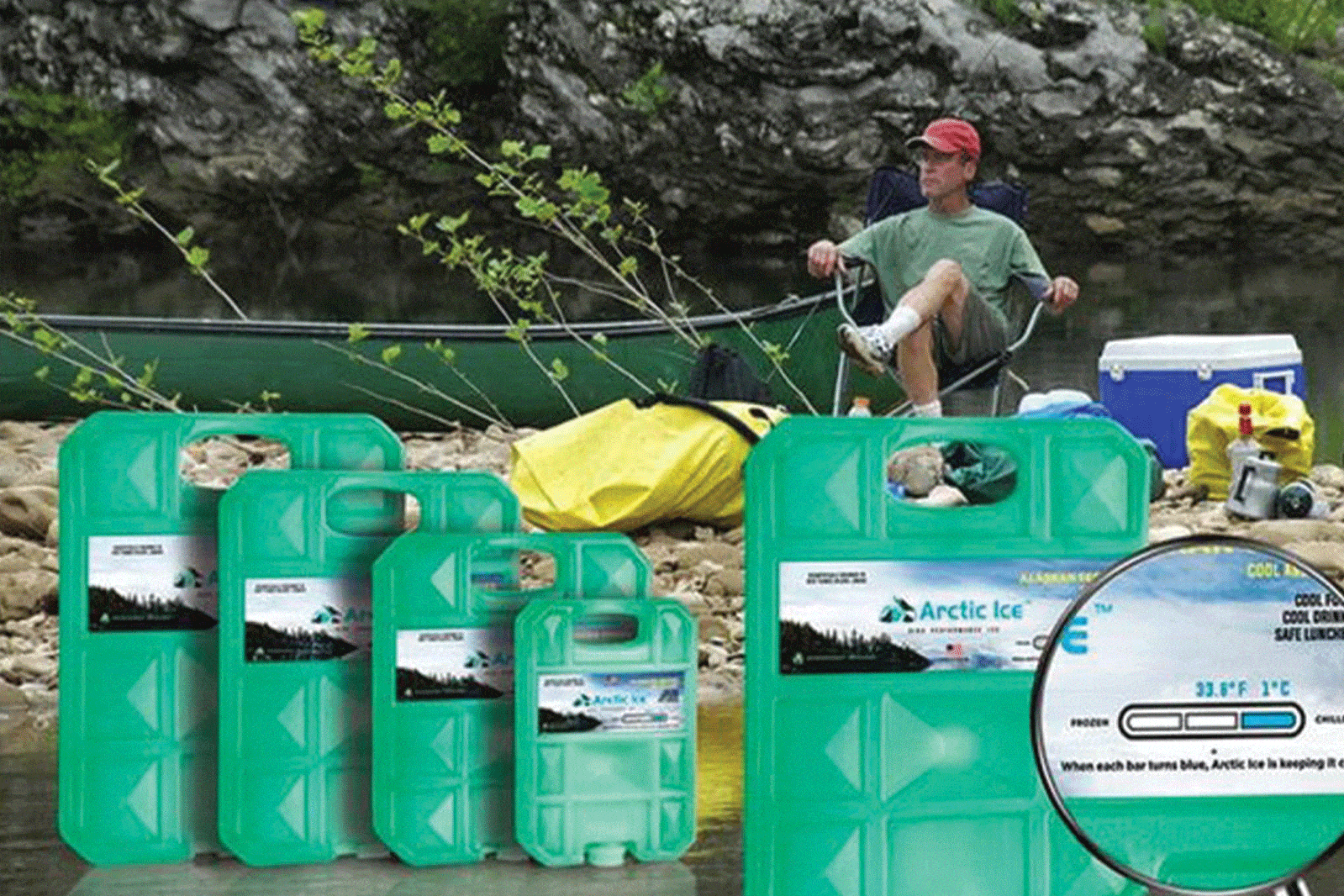 Arctic Max Freezer Ice Packs For Coolers BLUE Reusable Ice Blocks